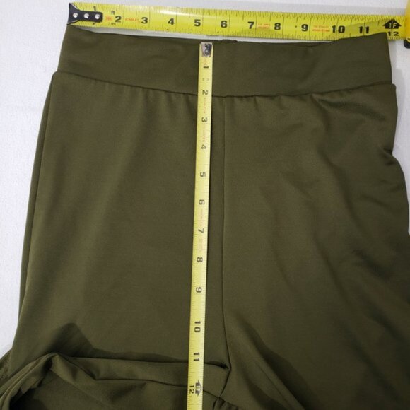 Stripper Extraordinaire 2pc Olive Green Outfit Halter Tube Top - Picture 4 of 11